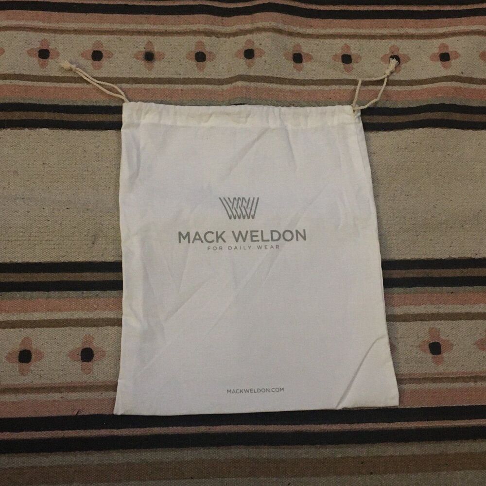 Mack Weldon White 11” x 9” 
dustbag garment bag 
new - never used